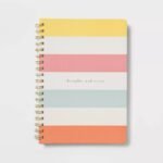 96 Sheet College Ruled Journal 7"x10" Spiral Stripe