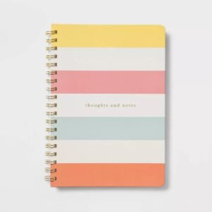 96 Sheet College Ruled Journal 7"x10" Spiral Stripe