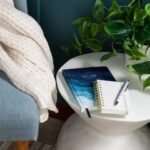 240 Sheet College Ruled Journal 7.75"x5.5" Blue Watercolor Hard Cover, Acid-Free, Rounded Corners, Multicolor - Image 2